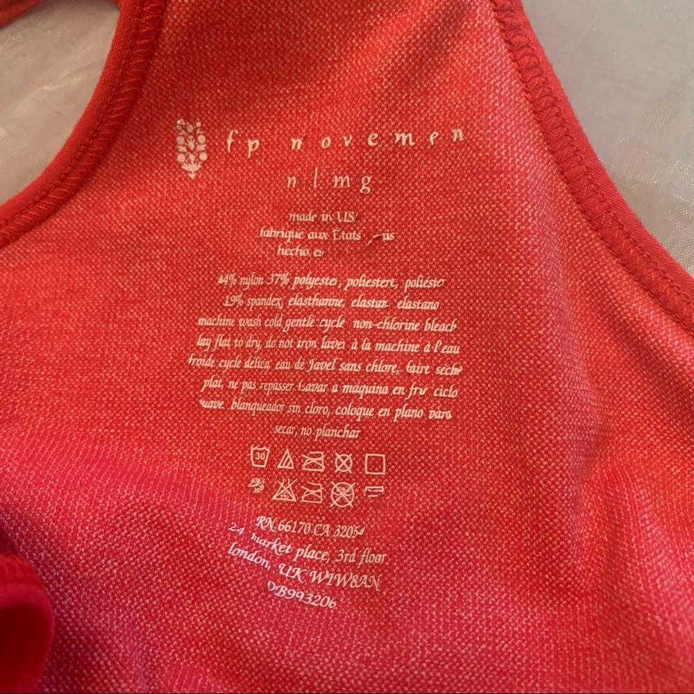 Free People Colorblock High Rise Pop Life Leggings and Top SET Pink Red - Picture 15 of 16